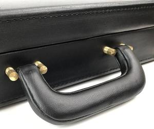 Premium Masonic Regalia <b>Half</b> <b>Apron</b> Hard Case Briefcase, Black Leather Freemason Bags & Cases - Product Image 2