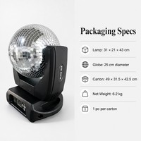 Luz de Bola Espejo Móvil 120W DMX512 540 Pan 180 Tilt Doble Motor para Escenario y Discoteca YF039