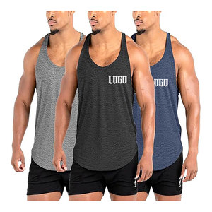 Men's Comfortable Lightweight Quick Dry Sleeveless <b>Muscle</b> Tank Gym Singlet Stringer <b>Vest</b> for Training Fitness Running Size XL - Product Image 1