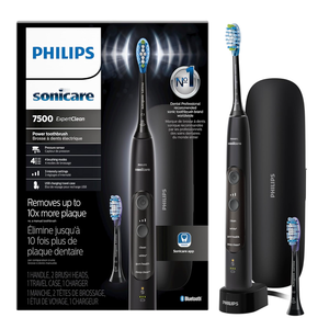 Philips Sonicare ExpertClean 7500 Negro, Cepillo de dientes eléctrico recargable, HX969005 - Product Image 1