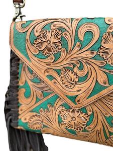 Sac de direction élégant pour femme, fait à la main, en cuir occidental, imprimés animaliers bohèmes, pour un usage quotidien, fabriqué en Inde - Product Image 5