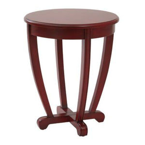 Table d'appoint moderne en bois de tilleul fait main avec plateau en marbre, finition naturelle, base cannelée, table ronde, mobilier de chambre unique - Product Image 6