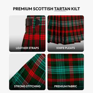Kilt Escocés Tradicional con Patrón de Tartán Moderno, Correas y Hebillas de Cuero Duraderas, Kilts para Hombre - Product Image 5