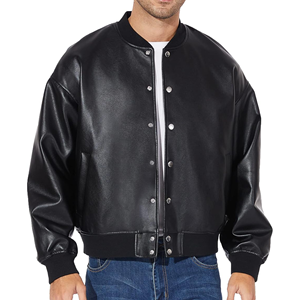 Chaquetas de cuero para hombre de cuero real de invierno Casual motocicleta solapa asimétrica con cremallera cinturón Slim Fit Biker Coat - Product Image 3