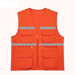 Chalecos de Trabajo Unisex de Poliéster Reflectante de Alta Visibilidad Personalizados para Voluntarios de Ingeniería con Bolsillos - Product Image 6