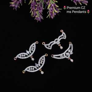 Combo de 4 colgantes de Mangalsutra con cadenas para mujer, elegante y ligero, uso diario, conjunto de joyería tradicional de Zirconia cúbica - Product Image 3