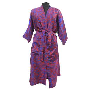 Caftán vintage para mujer, vestido largo estilo sari de seda, ropa informal, ideal como complemento a la ropa de baño. - Product Image 2