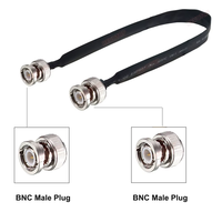Cable Coaxial Plano RF BNC Macho a BNC Hembra de 50 Ohmios, Cable de Extensión para Pasar por Puertas/Ventanas para Cámaras de Seguridad