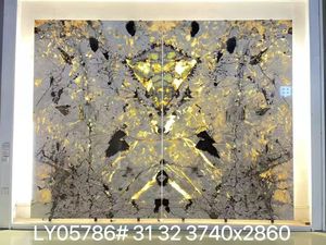 Dalle de comptoir en pierre de luxe rétroéclairée du Brésil, Quartzite Patagonia translucide, Quartzite Cristallo <span class=keywords><strong>Pandora</strong></span> à jointure apparente pour carrelage mural - Product Image 4