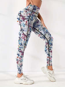 Pantalones de Yoga de Cintura Alta para Mujer, Venta al por Mayor de Ropa Deportiva, Leggings de Gimnasio con Estampado Personalizado, Control de Abdomen, Leggings de Talla Grande para Mujer - Product Image 2