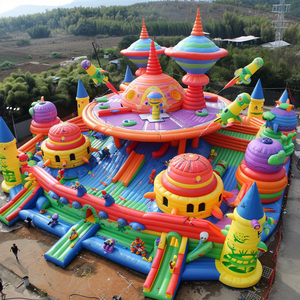 Grand château de rebond <span class=keywords><strong>aventure</strong></span> en plein air parcours d'obstacles jeux d'amusement commercial enfants trampoline gonflable parc à thème aire de jeux - Product Image 5
