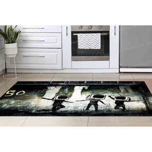 Printed Rug: Cool <b>Tv</b> Graffiti Entryway Street <b>Kitchen</b> Pattern Abstract Banksy Dancing Custom,Goblen Rug - Product Image 5