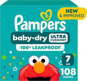 Pañales Desechables para Bebé Pampers Baby Dry, Kit de Inicio (Suministro para 2 Meses), Tallas 1 (252 Unidades) y 2 (234 Unidades), con Agua Sensible - Product Image 2