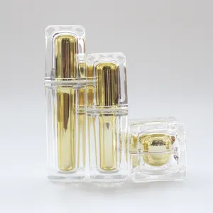 Disposable For Skin Care Cosmetics Plastic Pump Luxury Bottle Set