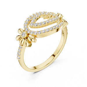 Anillo de Compromiso de Oro Rosa de 14K con Diamante Redondo Cultivado en Laboratorio para Mujer |   Diamante Cultivado Nuevo - Product Image 5