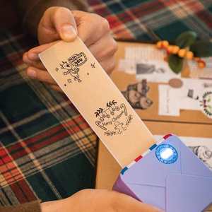 Phomemo 53mm M02/M02S/M02Pro/M03/M04S/M04AS/P2S Elegantes Pegatinas transparentes/Plateadas/doradas para imprimir Juego de 3 rollos - Product Image 1