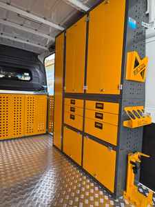 Solución de estanterías modulares personalizadas OEM para el interior de furgonetas, con recubrimiento electrostático en polvo, para furgonetas industriales Transit Crafter, de fácil montaje. - Product Image 3