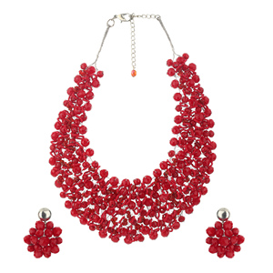 Gargantilla de hilo Chapado en plata de estilo religioso para mujer más popular, cuentas de semillas de colores con perlas y diamantes, ¡Compre Ahora! - Product Image 6