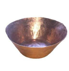 Cuenco de pedicura duradero con textura martillada de acero inoxidable Chapado en cobre elegante diseño rectangular de alta calidad japonés Premium - Product Image 3