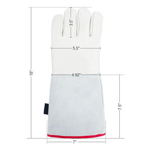 Gants de sécurité industrielle de premier rang Gants de soudage Tig en cuir fendu de vache à grain de chèvre avec résistance à la chaleur de lutte contre les incendies - Product Image 2