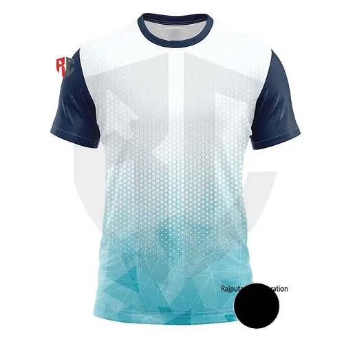 Nouvel arrivage d'uniforme de volley-ball à manches courtes \ T-shirt à col rond Uniforme de volley-ball par sublimation unisexe