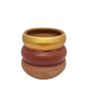 แจกันดอกไม้ทรงกลมทำจากดินน้ำมันพร้อมที่จับคงสีธรรมชาติกระถางดอกไม้กระดาษสำหรับตกแต่งสวน - Product Image 5