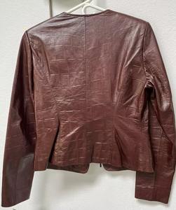 Chaqueta de Invierno Casual para Mujer, de Cuero Genuino, Talla Grande, de Alta Calidad, Tejida, Resistente al Viento, Color Marrón, Estilo Años 90, Manga Larga, con Cierre - Product Image 4