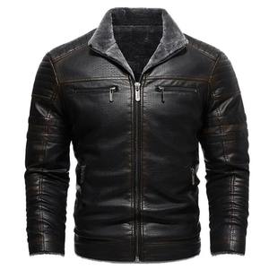 Chaquetas de Cuero Clásicas para Hombre, Chaqueta de Motociclista de PU Premium, Ropa de Abrigo Cálida para Invierno, Chaqueta de Motocicleta Moderna, Fabricante Mayorista - Product Image 5