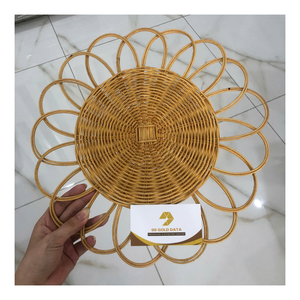 Plato de ratán de estilo vintage, aspecto artesanal encantador, ideal para cafés rústicos, decoración de granja, exhibición de frutas, envío de fábrica - Product Image 2