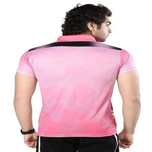 Top de algodón de manga corta a la moda para hombre para primavera y verano Camisa de punto con estampado digital 3D de solapa suelta - Product Image 5