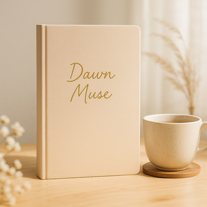 LABON Dawn Muse A5 Cuaderno de cubierta de tela <span class=keywords><strong>con</strong></span> letras de lámina dorada Diario minimalista de tapa dura para escribir e inspiración - Product Image 5