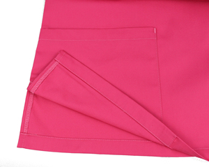 Women's Pink V-Neck <b>Scrub</b> <b>Top</b> with Pockets Hospital Uniform Woven Fabric Polyester Material - Product Image 5