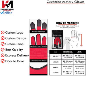 Gant de tir à l'arc premium avec logo personnalisé, protège-doigts pour arc recurve et arc à poulies, gant de tir à l'arc léger pour la chasse, motif camouflage - Product Image 5