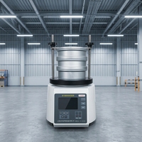 RUNNEST 200mm Saringan Pengujian Ultrasonik Laboratorium Layar Getar Kecepatan 1400r/menit 1-8 Lapisan Ukuran Kecil Pemisah Makanan dan Bahan Kimia