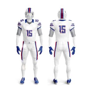 Uniforme de fútbol americano de primera calidad, tela que absorbe la humedad, costuras duraderas, paneles de malla transpirable, diseño de ajuste personalizado - Product Image 1