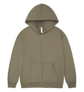 Premium Blanks Hiver Épais Hommes Sweat À Capuche Zippé Chaud Polaire À Capuche Veste À Manches Côtelées Hommes Zip Up Hoodies Coton Sweats - Product Image 3