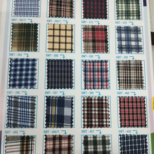 Textiles les plus vendus Vérifier Tartan Polyester Tissu Tissu à carreaux Tissu uni teint en fil pour uniforme scolaire Tissu - Product Image 1