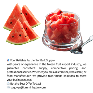Cubos de Sandía Dulce IQF de Vietnam, Color Rojo Natural, Exportación a Granel - Product Image 4