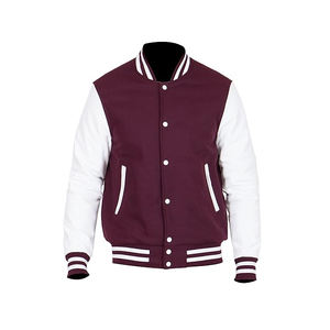 Chaqueta de béisbol de la Universidad Varsity para hombre de talla grande a la moda, estilo único, Collage de lona, chaqueta con parche en blanco bordado 3D - Product Image 5