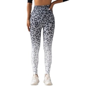 Leggings Deportivos de Yoga de Nueve Puntos para Mujer, Transfronterizos, Sin Costuras, Elásticos, con Estampado - Product Image 2