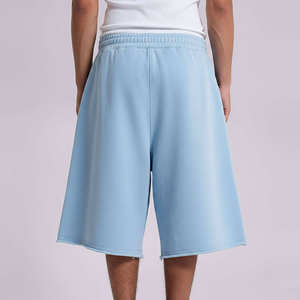 Shorts pour hommes OEM/ODM en nylon/spandex avec fermeture éclair, couleur unie, poches latérales, coupe ample, confortables, longueur genou, séchage rapide, USA UK - Product Image 6