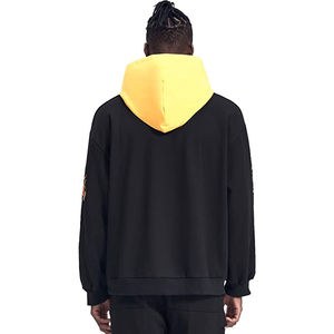 Sudadera con capucha con serigrafía personalizada para hombre OEM, Jersey desgastado lavado, sudadera con diseño forrado, lavado ácido, estilo Hip Hop, ropa informal - Product Image 4