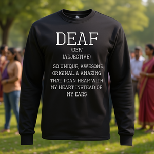 Deaf <b>Pride</b> Inspirational Motivational Long Sleeve T-Shirt with High Self Esteem Premium <b>Hoodies</b> & Sweatshirts - Product Image 3
