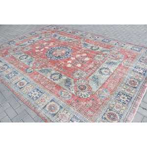 Tapis turc, tapis surdimensionné 8,6x11,8 pieds, tapis à imprimé animal rouge - Product Image 4