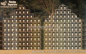 Boda occidental Recepción Escenario nocturno Paredes de velas Estilo único Pared de velas para decoración de salón Evento Fiesta Escenario Pared de velas de metal - Product Image 6