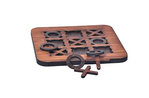 Jeu de puzzle en bois Zero Cross, jeu de société classique Tic Tac Toe pour enfants et adultes - Product Image 3