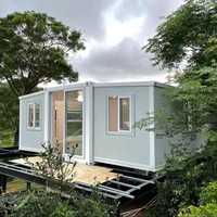 Maison conteneur extensible à aile unique de 30 pieds, économique, préfabriquée, modulaire, blanche, logement temporaire pour camp ou bureau