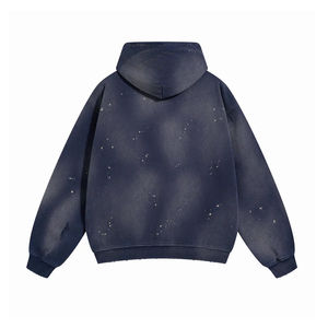 OEM personalizado de alta calidad de algodón Sun Faded lavado de impresión sudaderas con capucha de los hombres de estilo único otoño ropa de calle Material de alta calidad - Product Image 3