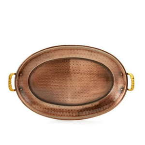 Plateau de service en cuivre brillant Design unique Plateau de service en cuivre fait à la main Prix de gros - Product Image 5