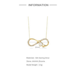 จี้สร้อยคอเงินแท้รูปหัวใจแบบ Infinity Love ของ Jeulia พร้อมตัวล็อคแบบ Claw Set ของขวัญสุดพิเศษ - Product Image 2